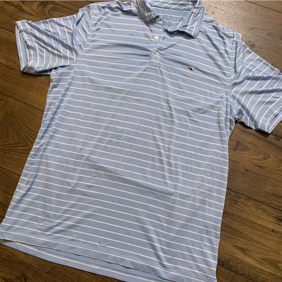 Vineyard Vines Other - Vineyard Vines Blue Striped‎ Short Sleeve Mens Size M